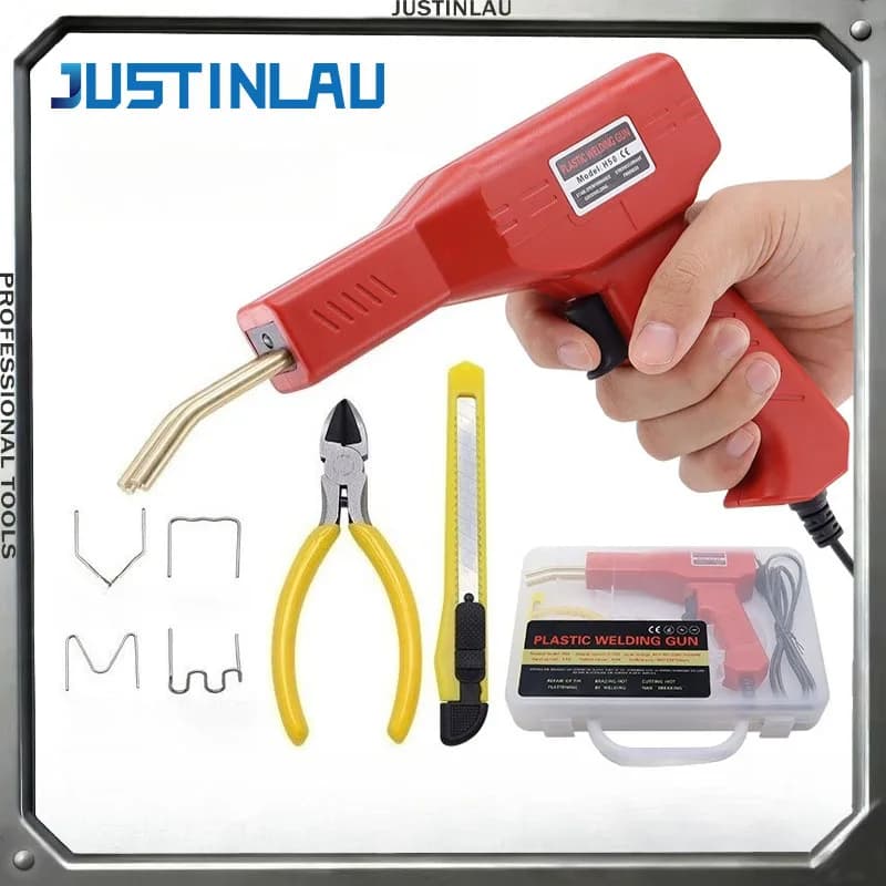 JUSTINLAU Pistola per Saldatura Plastica per Paraurti Auto, Macchina per Saldatura a Caldo, Strumento per Riparazione Paraurti in Plastica