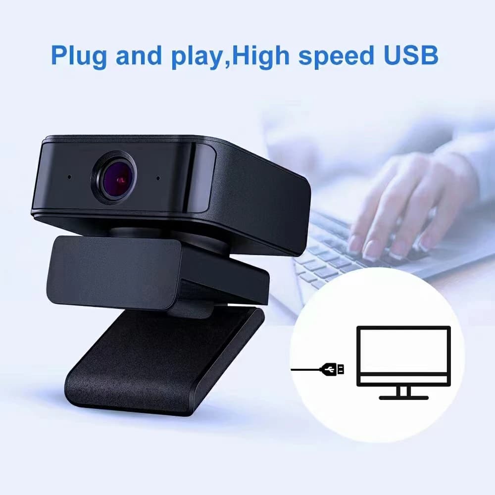 Wireless USB Webcam with 360-degree AI Tracking Webcam from 2 MP 1080P for online teaching video camera Boardcast PC portable digital camera
