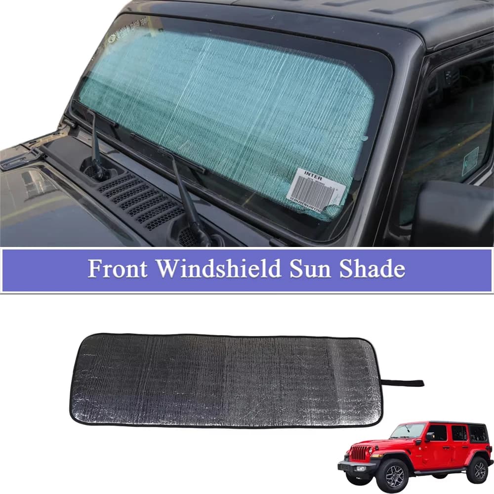 Parasole per Parabrezza Anteriore per Jeep Wrangler JL Gladiator JT 2018 2019 2020 2021 2022 2023 Accessori Protettivi per Interni Auto