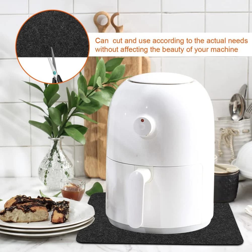 ABUN-3 Pieces Heat Resistant Carpet For Air Fryer Countertops Heat Protection Anti-slip Heatproof Mat Cooking Hot Bearings For Frullator