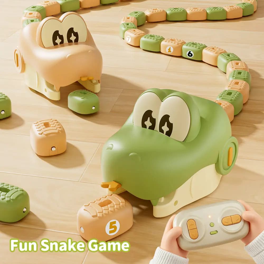 Fire RC Magnetic Greedy Snake Car Remote Control Double Battle Toy Parent Child Interaction Greedy Bean Puzzle Birthday Gift