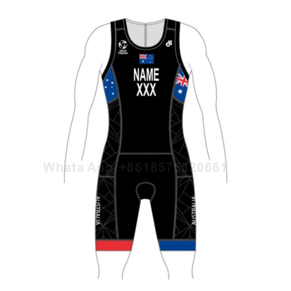 AUSTRALIA PERFORMANCE TRI SUIT - Custom NAME & COUNTRY WORLD CYCLING JERSEY POLO TECH TEE TECH BIB SHORTS PERFORMANCE+ JERSEY
