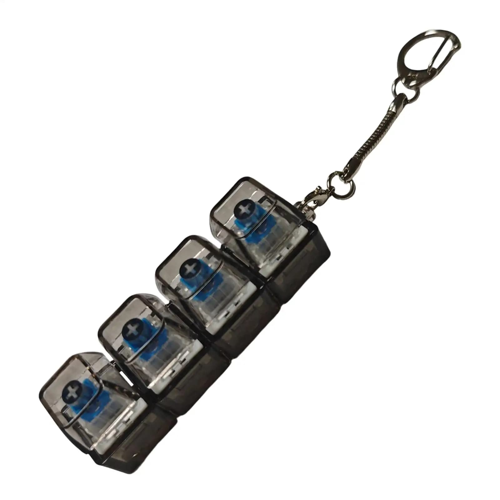 Keyboard Keychain Keyboard Key Toys Stress Relief DIY Fidget Button Keycap Fidget Keychain Toys Keys Mechanical Keyboard Tester
