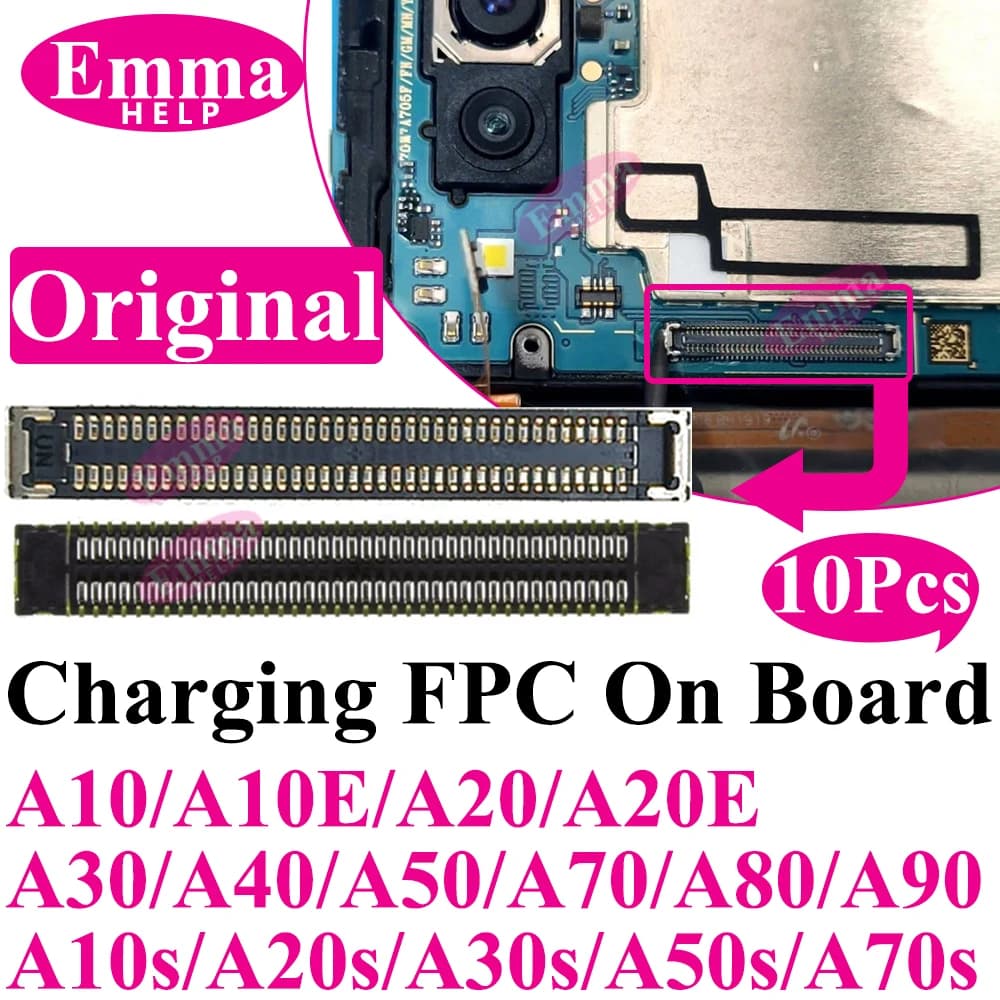10pcs USB Charger Charging Port On Board FPC Connector For Samsung A10 A20s A50s A30s 40 A70 A10s M12 M14 M15 M16 Plug 78 Pin