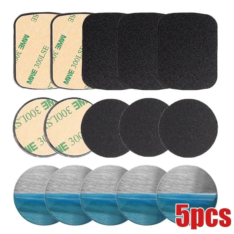 5 pcs magnetic metal plate for car telephone universal support for iron sheet metal adhesive Support for cell phone magnet
