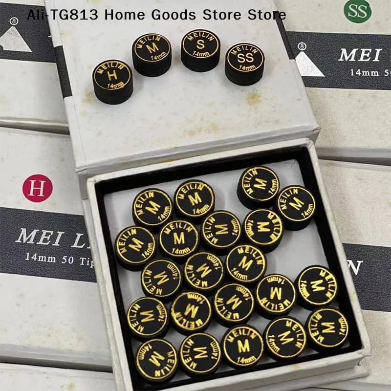 [TG813] 1 pz/Lotto Punta per Stecca da Biliardo Giapponese di Qualità 14mm in Pelle di Maiale a 9 Strati per Snooker