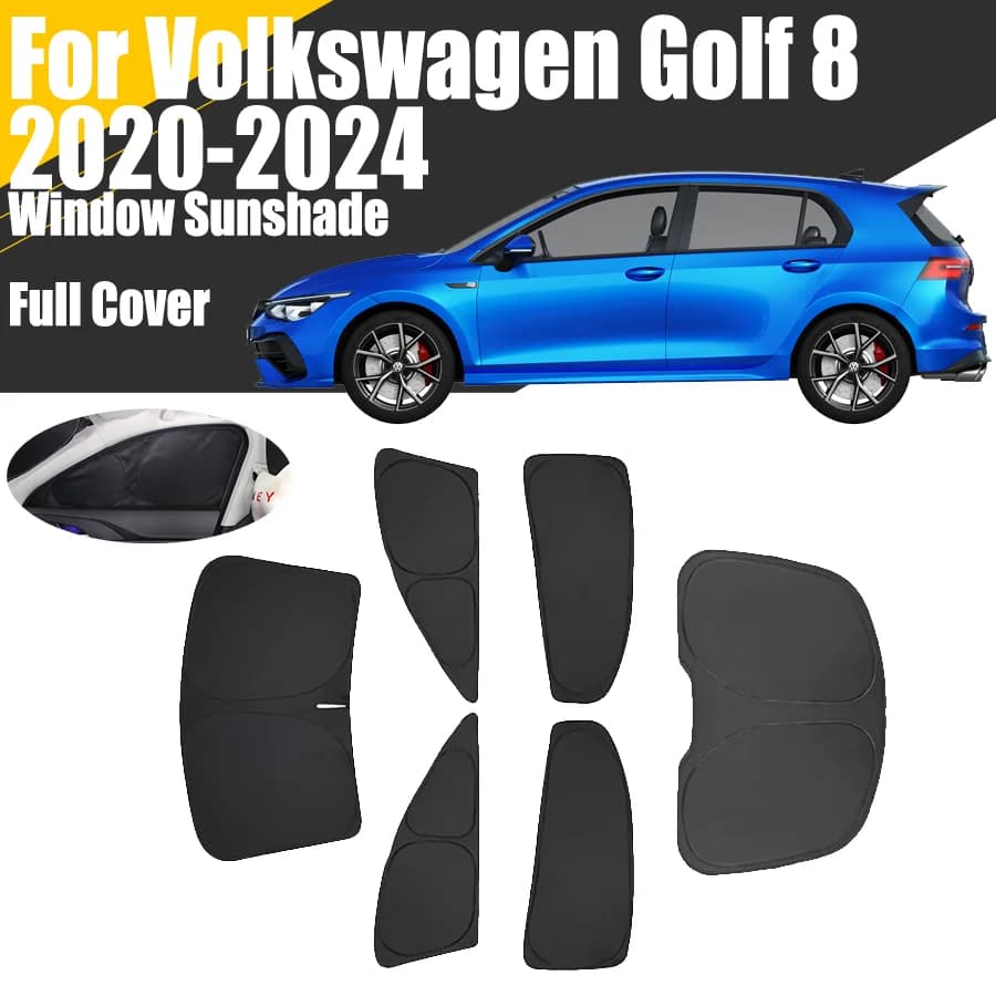 Parasole per finestrino dell'auto con copertura completa personalizzata per Volkswagen Golf 8 2020 - 2024 Privacy tenda cieca parabrezza anteriore 2021 2022 2023