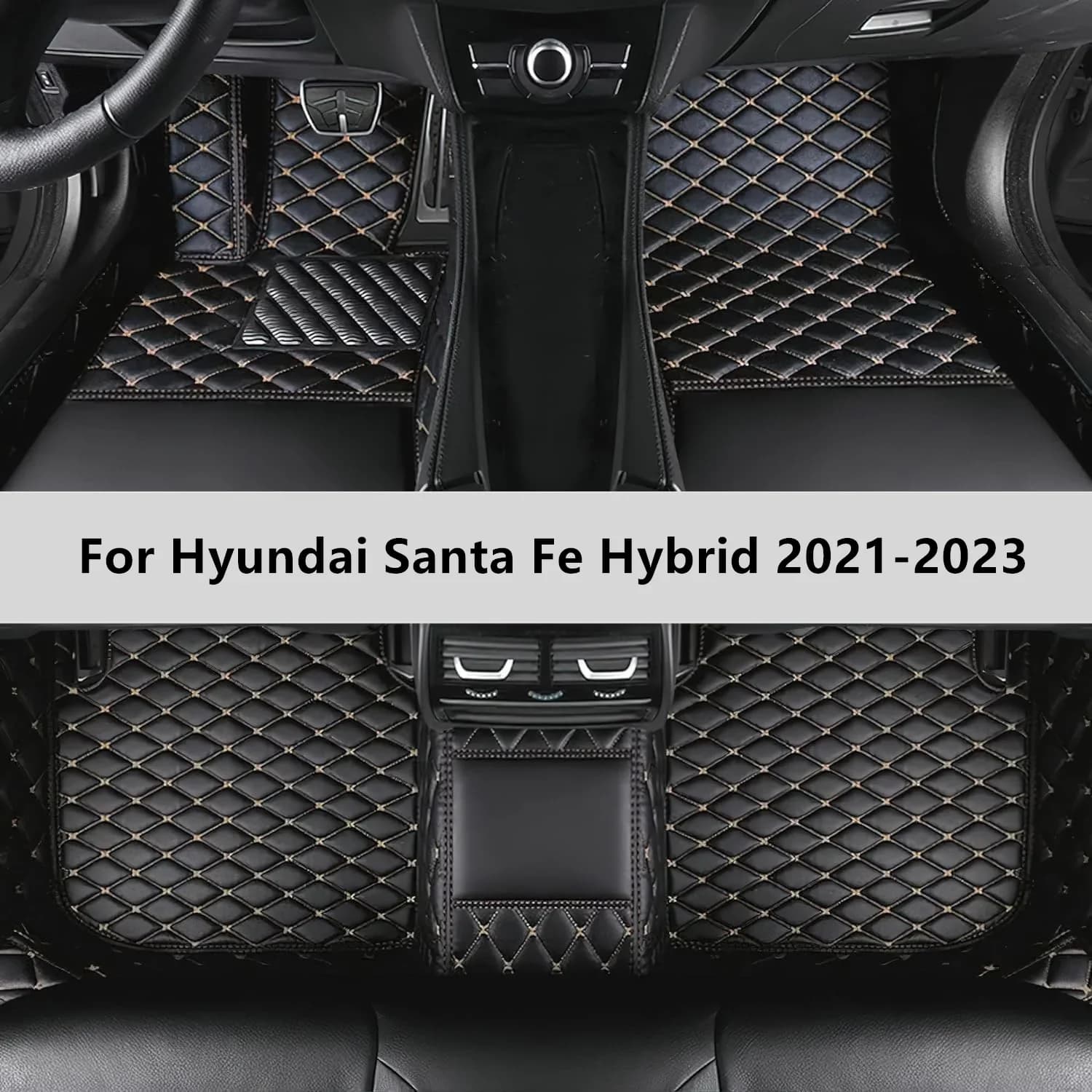 Tappetini per auto personalizzati per Hyundai Santa Fe Hybrid 2021-2023 Tappetino per auto Accessori per tappetini Accessori interni