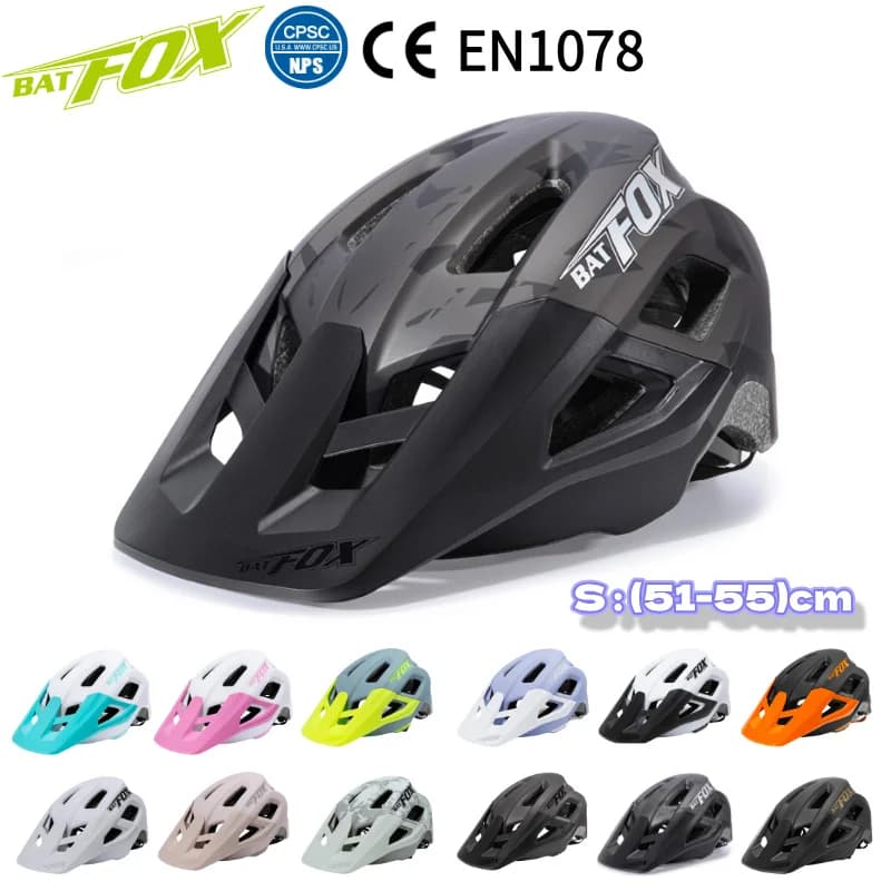 BATFOX Ultra lightweight mountain bike helmet Quadruple Certificate of Security Multi-sport protection Cycling helmet for children and boys
