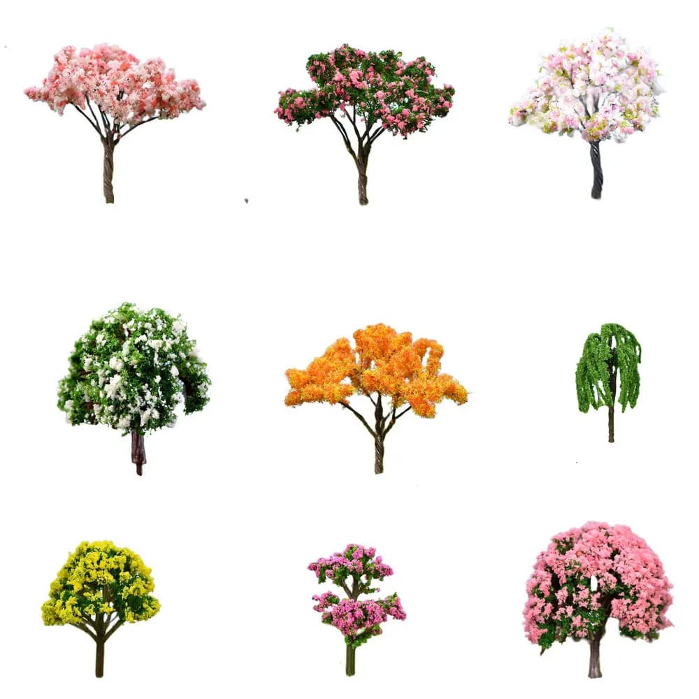1/5 pz/set Mini Albero Fata Giardino Miniature Micro Paesaggio Artigianato In Resina Bonsai Figurine Giardino Terrario Accessori fornitura