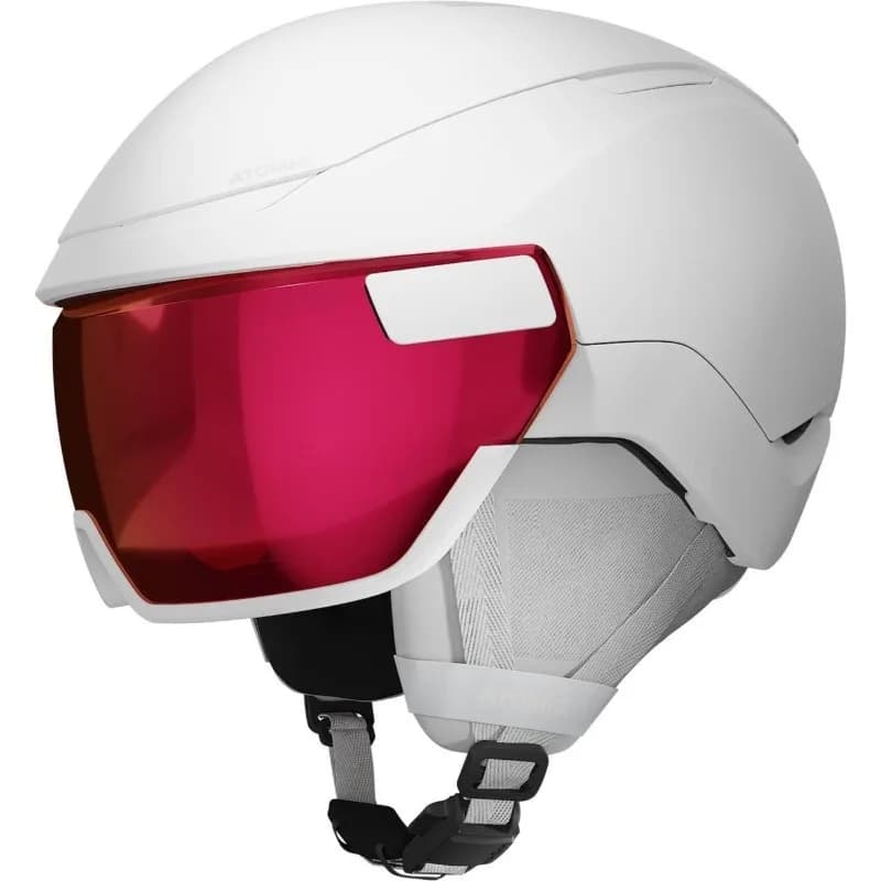 Il nuovo casco da sci in inverno mantiene caldo con le proprie occhiali e occhiali per miopia.