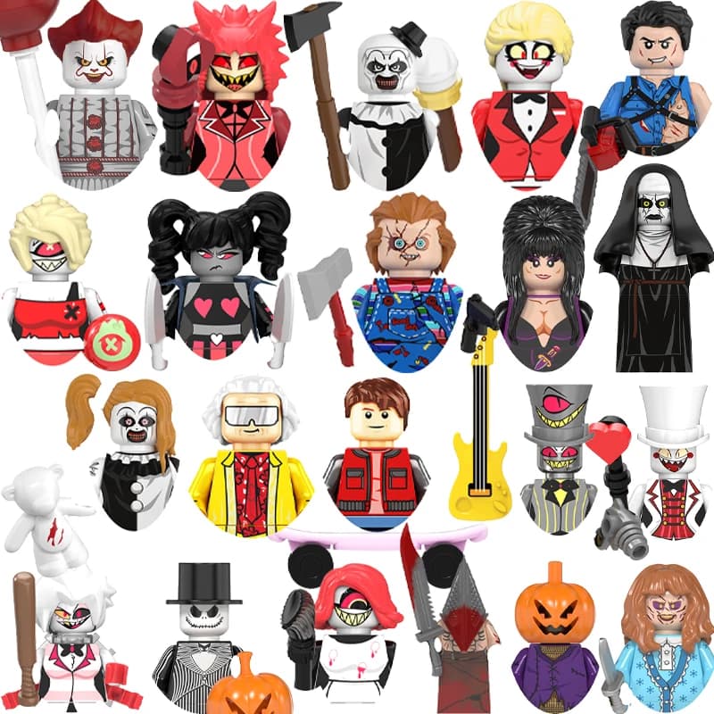 Ritorno al futuro Regalo in mattoni Hazbin Hotel per Halloween Minifigure natalizie Building Blocks Mini Action Figures per bambini