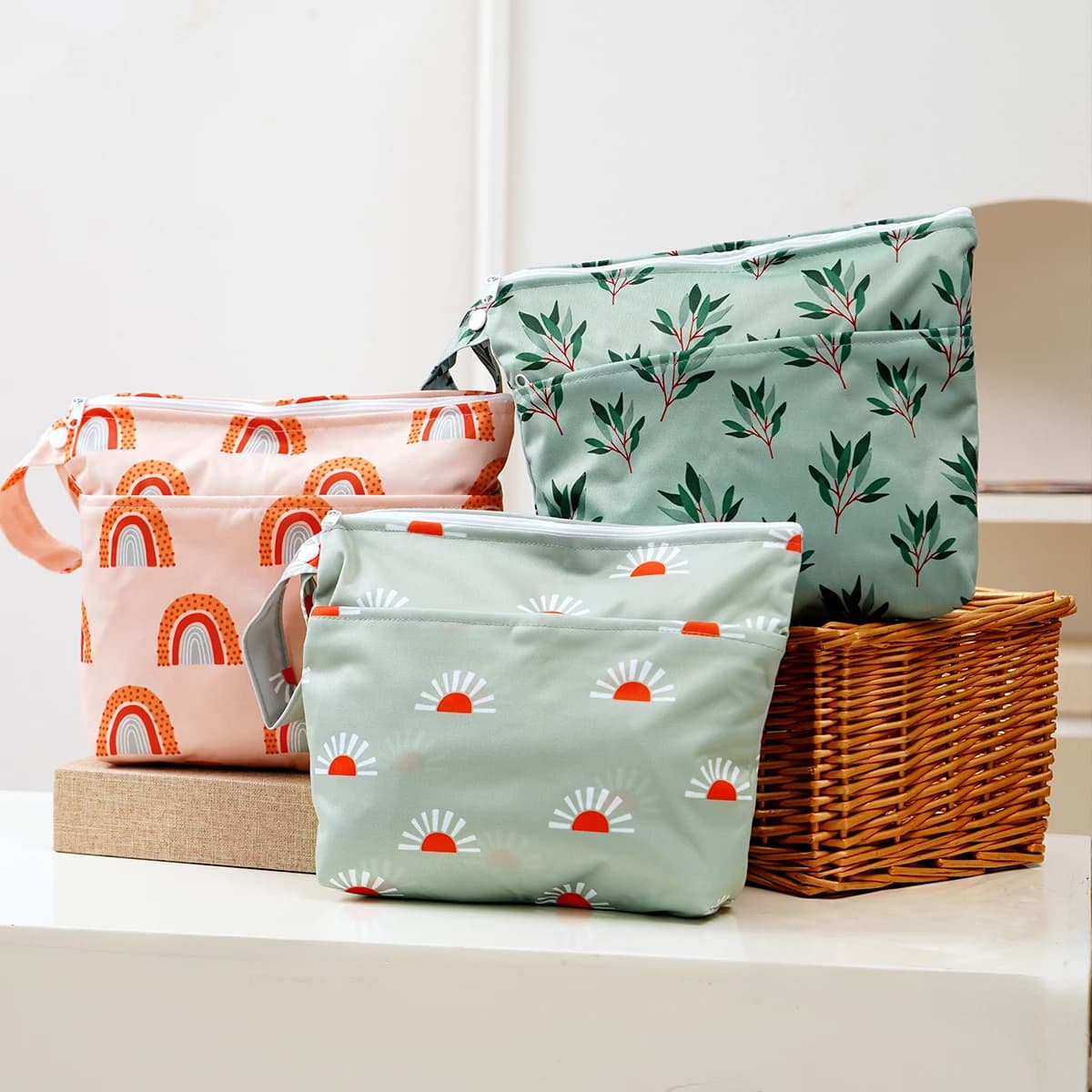 Nuovo impermeabile lavabile pannolino per bambini coperta borsa portaoggetti inserto pannolino tote passeggino da viaggio multifunzionale borsa per il trasporto dimensioni 26x22 cm