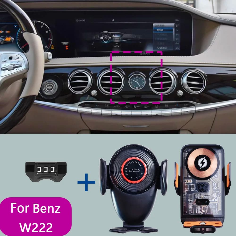 Per Mercedes Benz S Closs W222 2014 2015 -2020 supporto per telefono da auto caricatore Wireless supporto per telefono cellulare speciale Base fissa