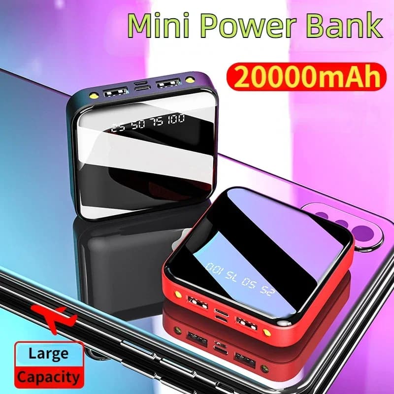 Nuovo Power Bank Portatile 20000mAh, Caricabatterie Esterno con Ricarica Rapida e Display Digitale per Serie iPhone, Samsung, Xiaomi