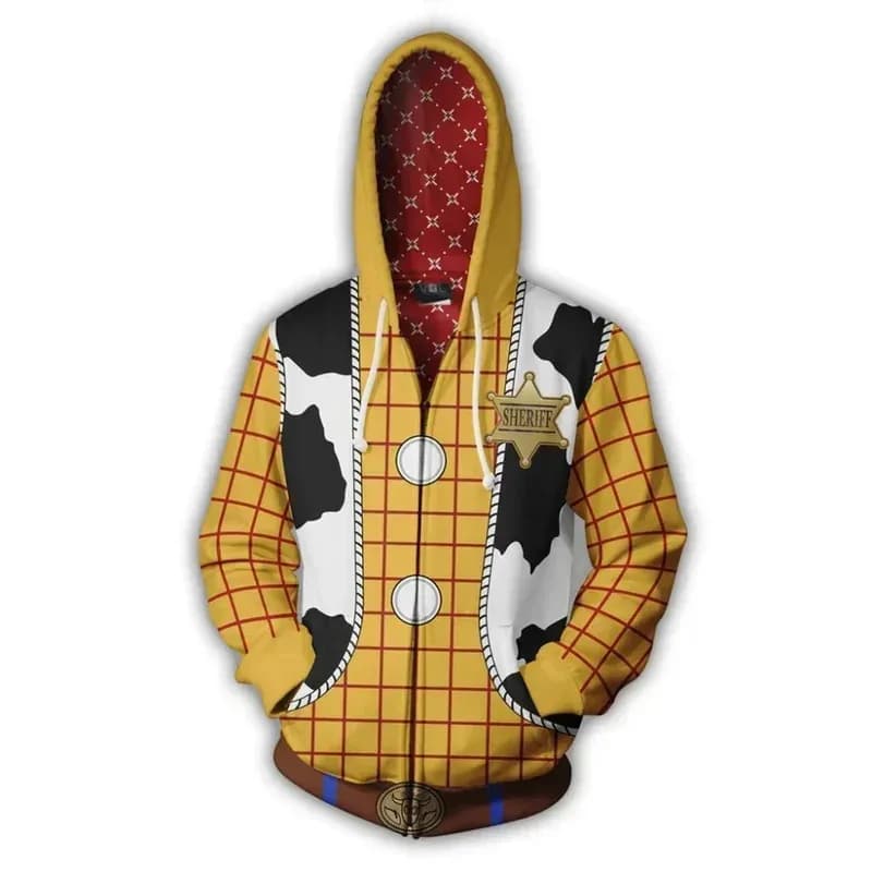 Giacca con cappuccio con stampa 3D Anime Woody per uomo Cappotto primaverile e autunnale Top Costume cosplay Regalo di Natale r,7;k'2.s;9,