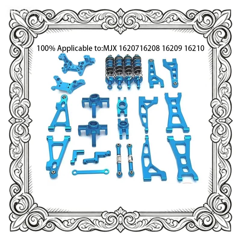 Kit di aggiornamento in metallo lavorato a CNC per auto RC MJX 16207 16208 16209 16210 H16, parti di ricambio resistenti e durevoli