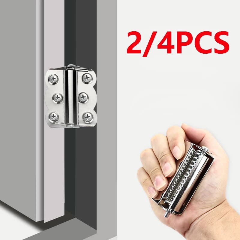 2/4 Pezzi Cerniera a Farfalla in Acciaio Inossidabile con Chiusura Automatica a Molla per Porte e Finestre a Schermo Piatto, con Funzione di Ripristino Automatico