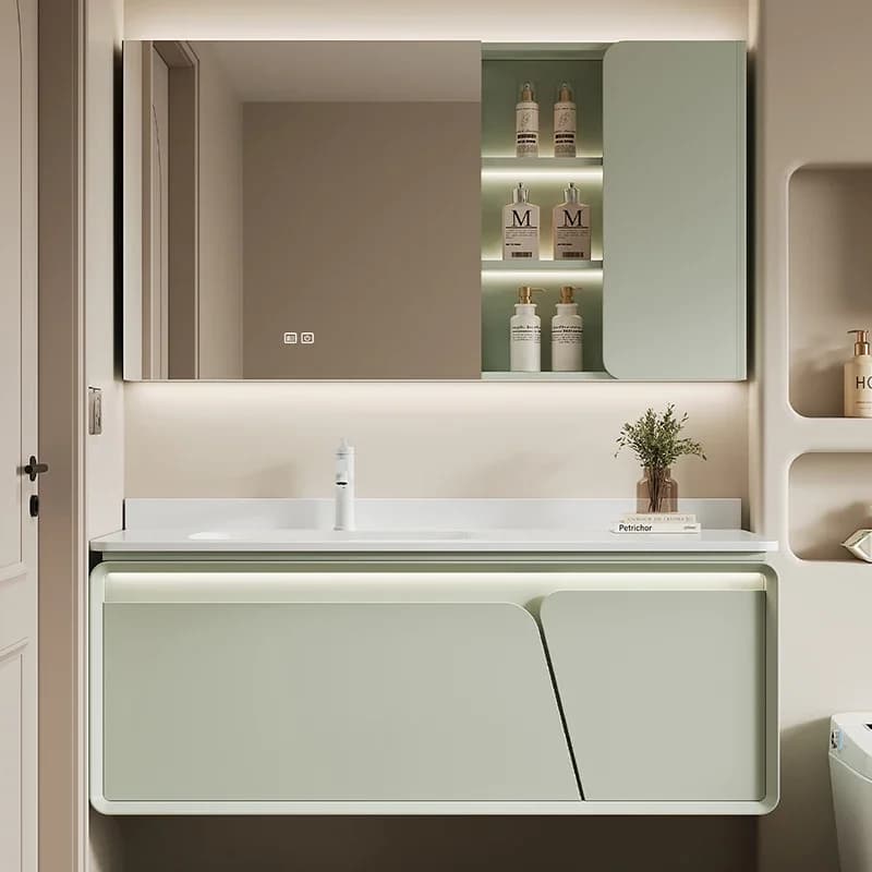 Armadietto da bagno Organizzatore di stoccaggio Cassetti per trucco bianchi a parete Vanity da bagno Toilette Mobili da salone Szafka artigianali moderni