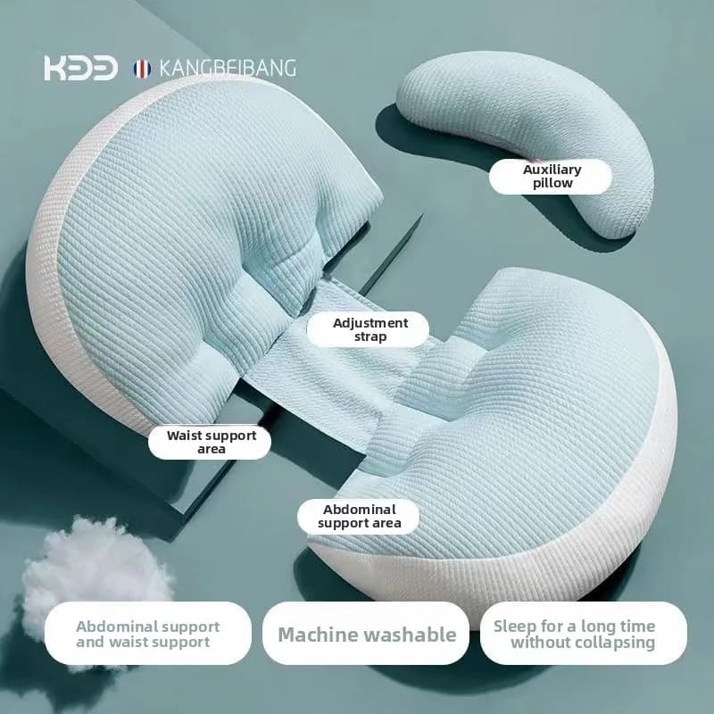 Cuscino di supporto premaman, cuscino per la vita e il collo in gravidanza con supporto ergonomico per la pancia e design lavabile in lavatrice