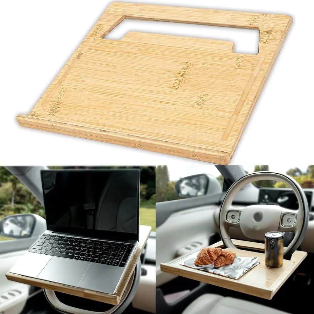 Vassoio Versatile per Volante Auto: Tavolino Portatile per Pasti, Laptop e Lavoro in Movimento