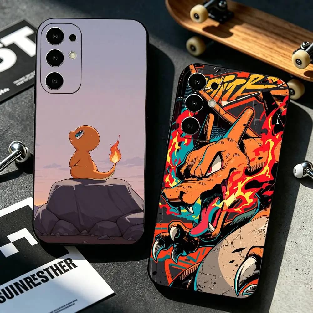 P-Pokemons Cute Charizard Mens Fave Phone Case For Samsung S25,S24,S21,S22,S23,S30,Ultra,S20,Plus,Fe,Lite,Note,10,Black Cover