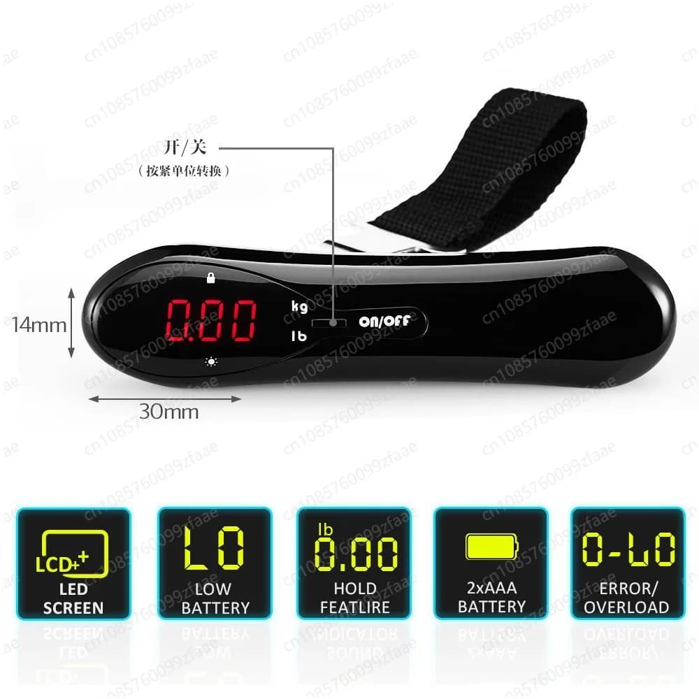 LED50Kg electronic scale, luggage scale, portable travel scale