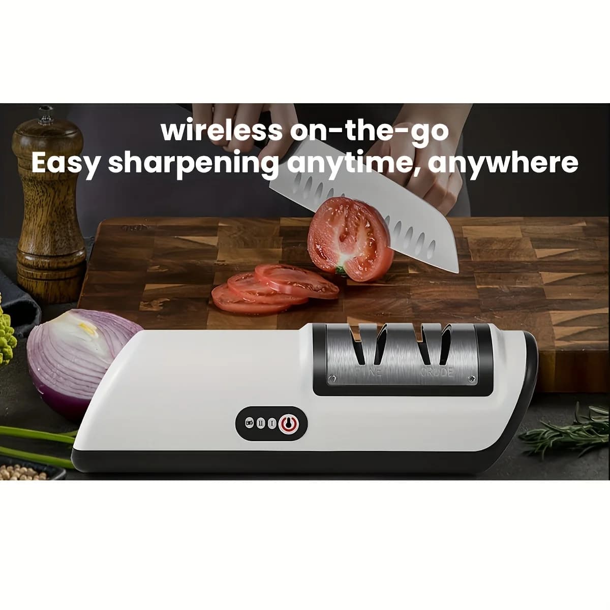 Electric Knife Sharpener Professional Usb Rechargeable Suitable For Sharpening Polishing Kitchen Knives Chef Knives Home Tool