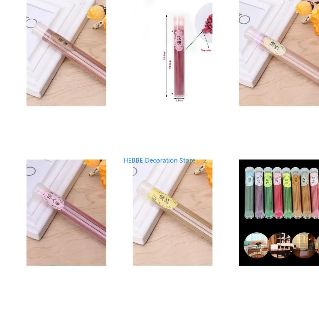 B0KC 50 Sticks Incense Thread Incense for Burner Fragrance Spices Air Freshener Pres