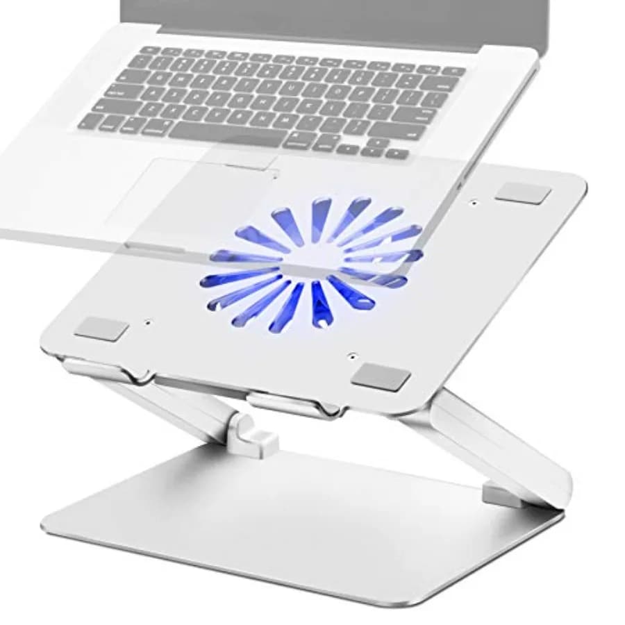 Base di Raffreddamento per Laptop da Gaming: Ventola Silenziosa in Alluminio Nero, Hub USB 3.0, Supporto Ergonomico Ventilato, Compatibile fino a 17 Pollici