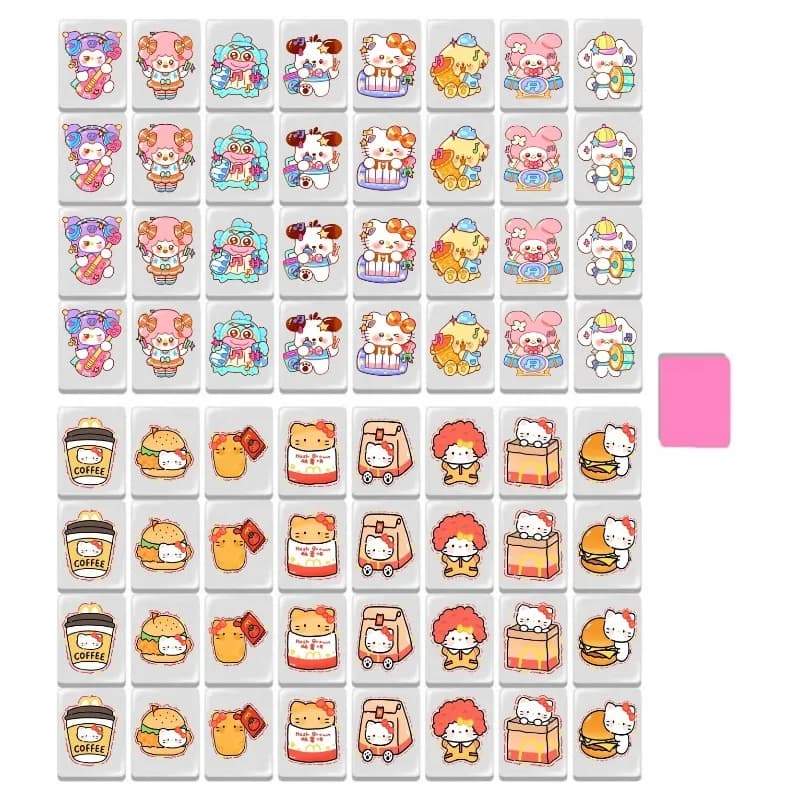 Nuovo Sanrio ASMR Push Puzzle Toy Hello Kitty Style Mahjong Gioco di abbinamento genitore-figlio Aiuto per il sonno e sollievo dallo stress Regalo per bambini