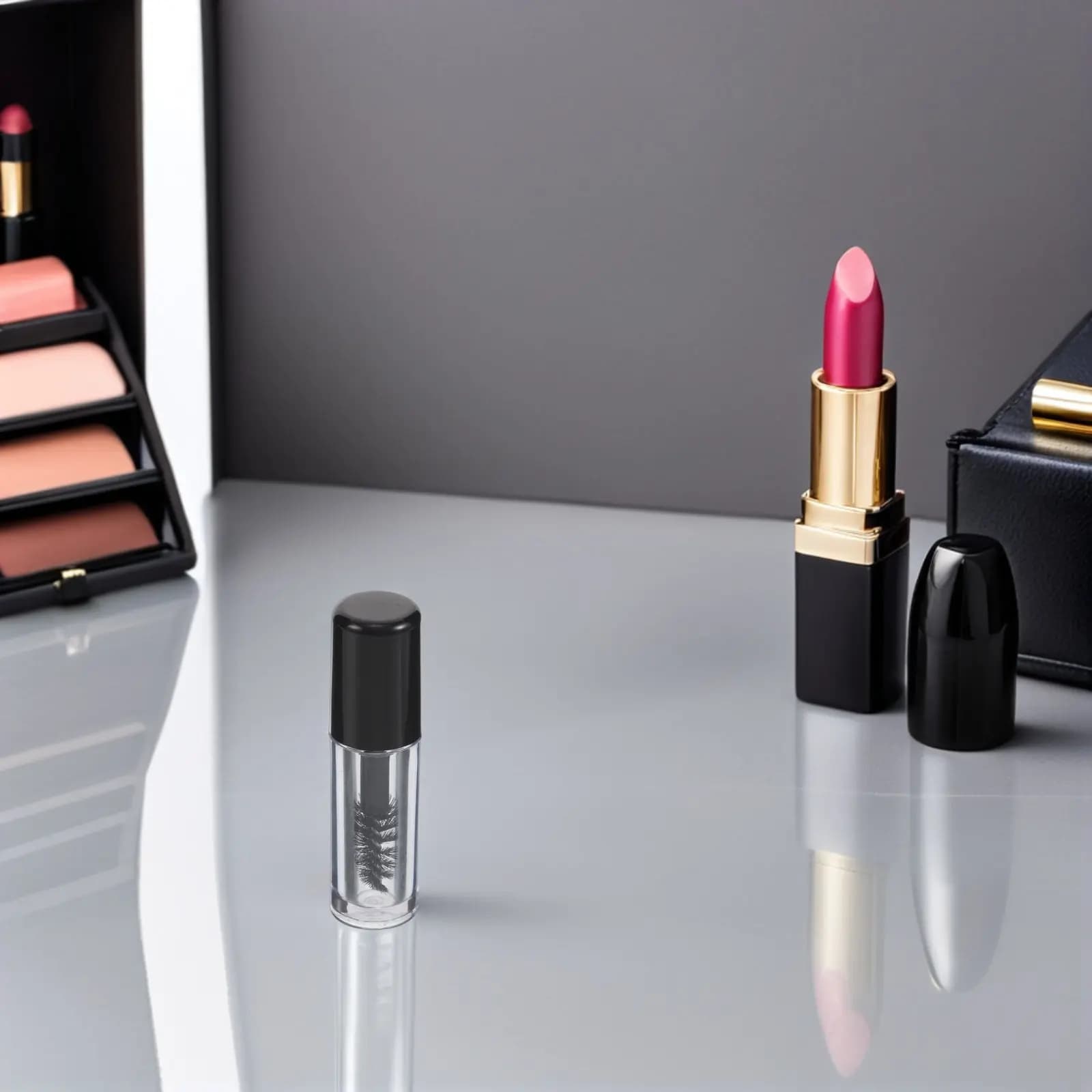 12 Pezzi Mini Tubetti per Mascara Vuoti Ricaricabili, Flaconi per Ciglia da 0,8 ml, Contenitori Trasparenti Neri da Viaggio, Kit con Applicatore, Tubetto Trasparente per Mascara