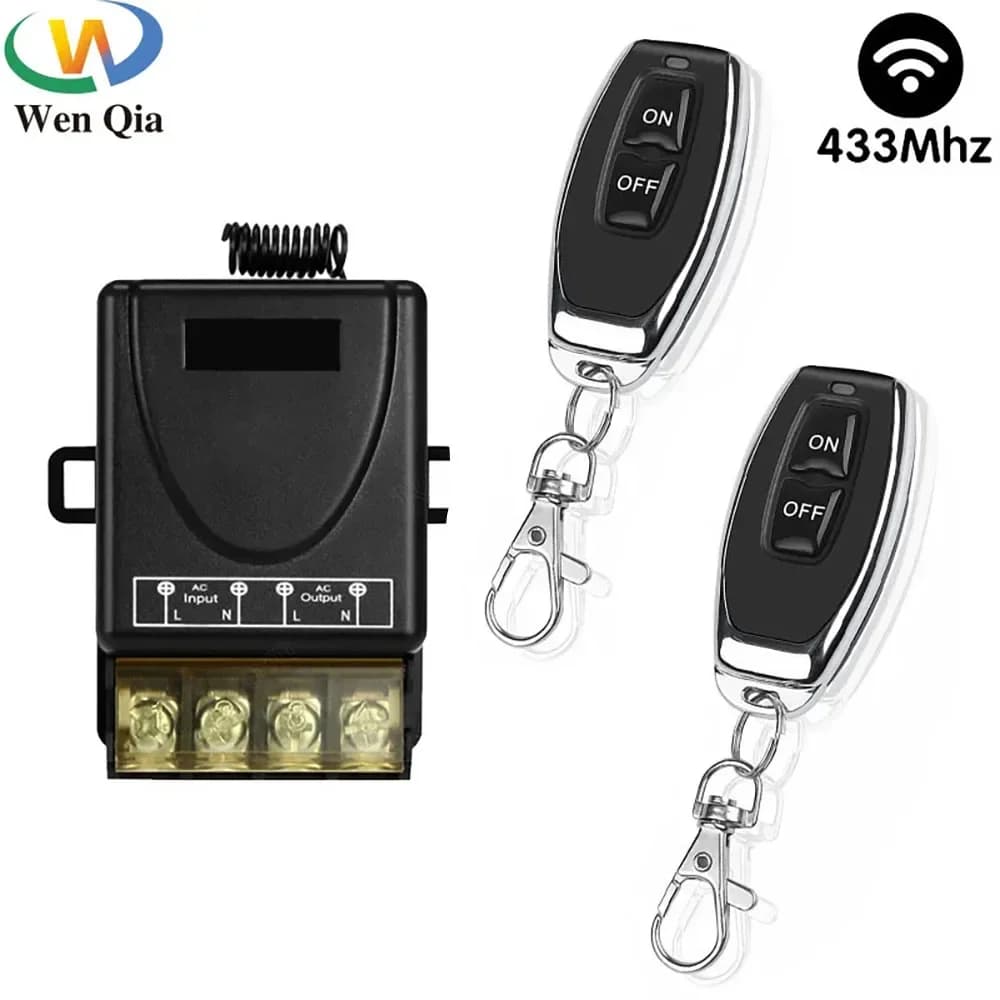 Interruttore wireless 433 MHz 110 V 120 V 220 V 230 V 30A Ventilatore da soffitto Scaldabagno Luce Modulo telecomando con trasmettitore ON OFF