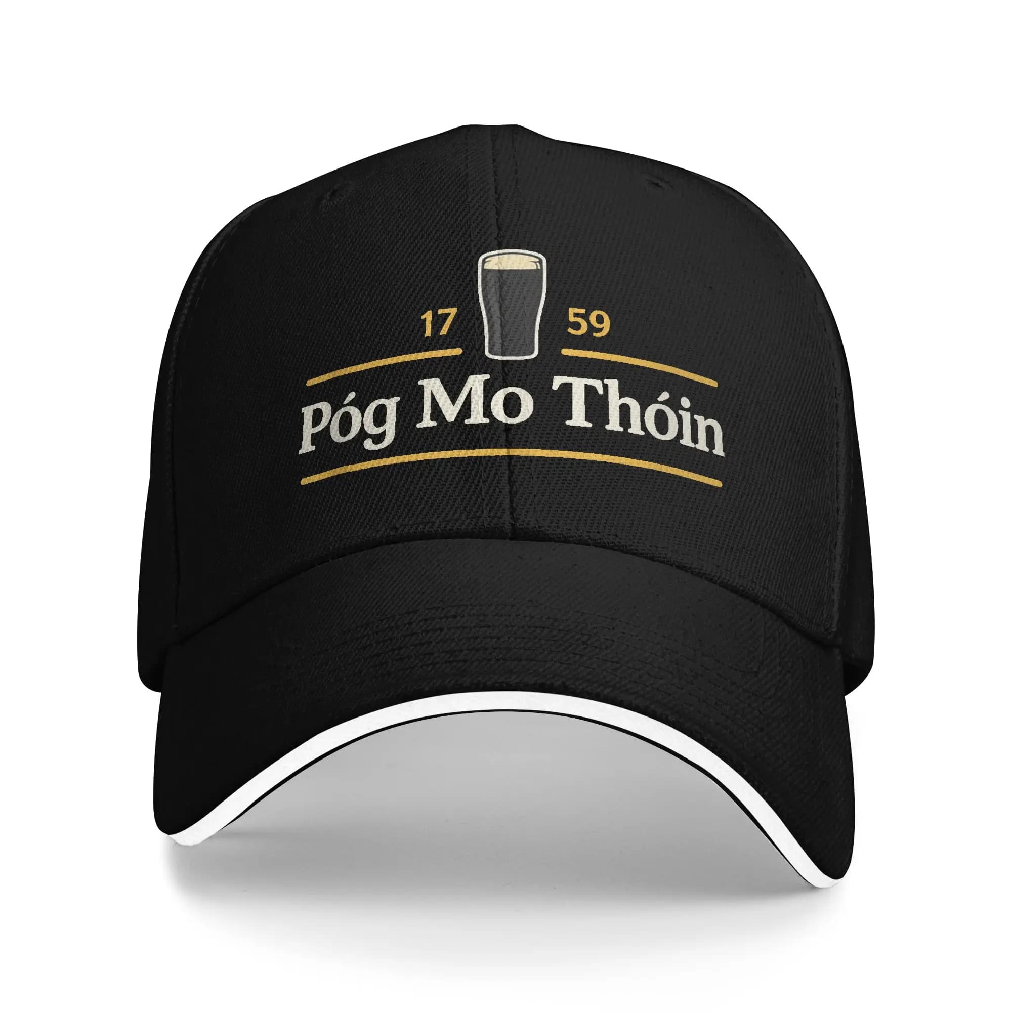 Cappello da Baseball Divertente Pog Mo Thoin per la Festa di San Patrizio Irlandese, Cappello da Sole Personalizzabile Fai-da-te per Sport all'Aperto e Streetwear Hip Hop