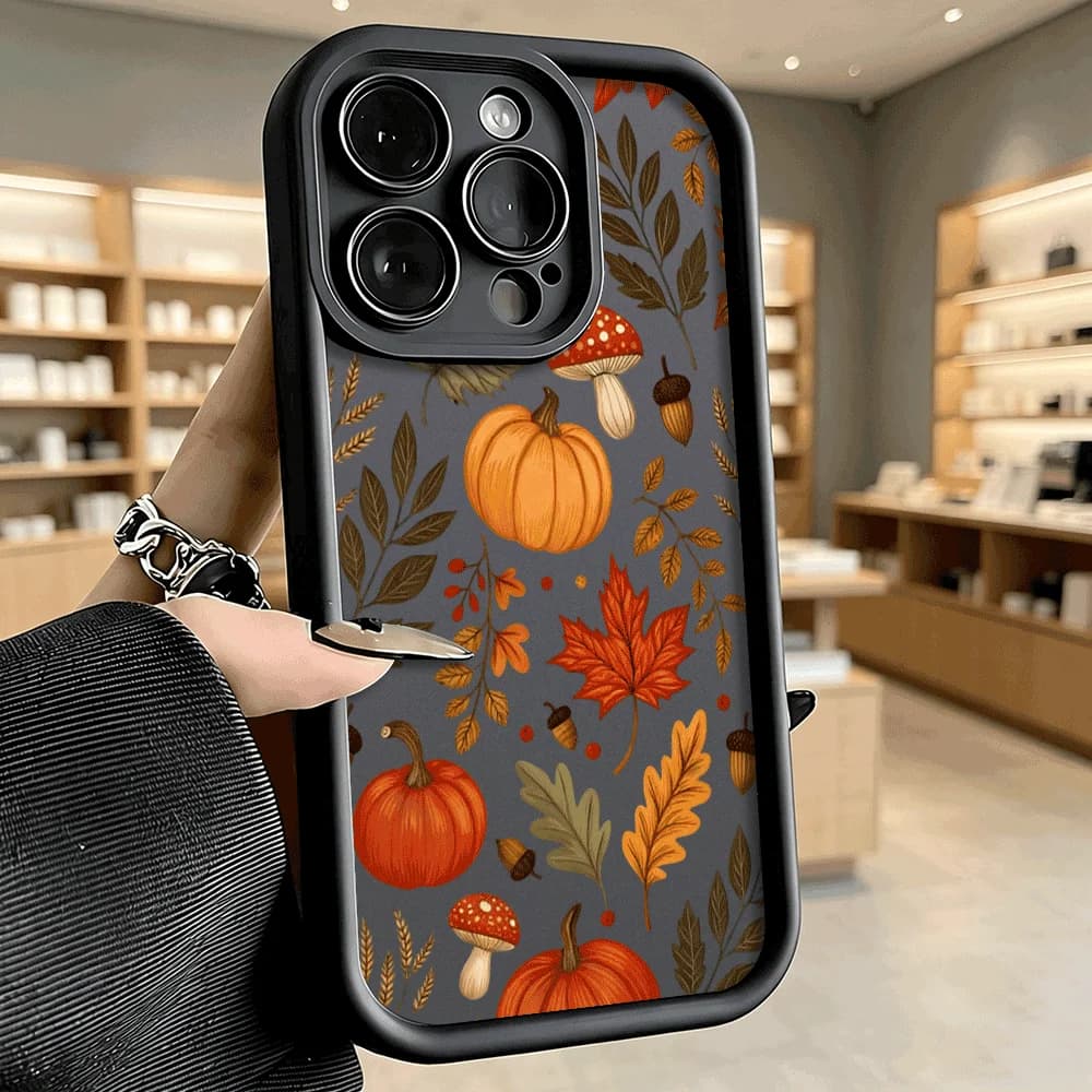 Autumn Pumpkin Mushroom Leaves Phone Case Anti Drop Protective Back Cover for Honor X9 X8 X7 X6 Smart 600 400 300 200 Pro Lite