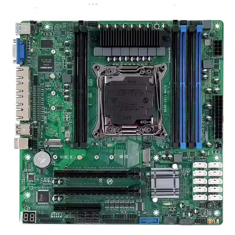 Scheda Madre Industriale C612 per NAS, Router, Apparecchiature di Rete, LGA2011-3, Intel Xeon E5 V3/V4, Storage RAID a 10 Unità, Piattaforma X99
