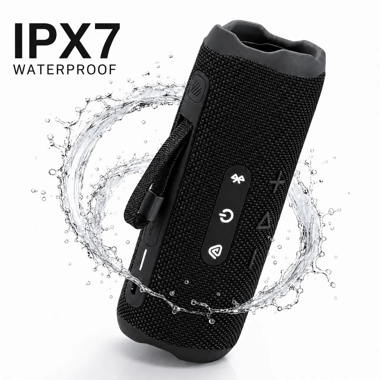 Portable Outdoor Bluetooth Speaker IPX7 Waterproof 5W Sound, FM Radio, TWS Stereo TF Card USB Speaker for Home Beach 12H V5.4