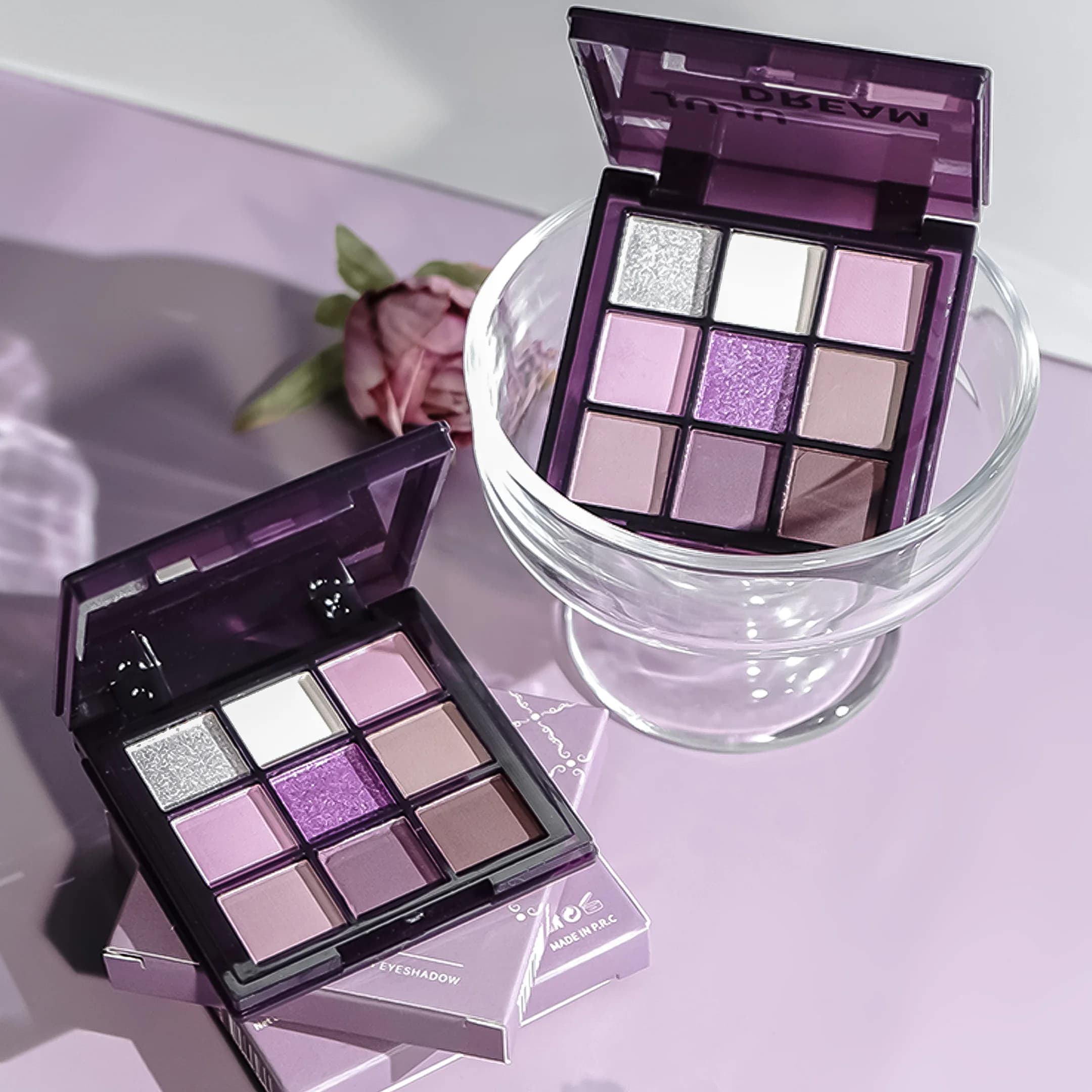 Palette di ombretti con 9 colori - Impermeabile e duraturo, creare un trucco naturale per gli occhi - Ottimo per festival musicali e Ciao