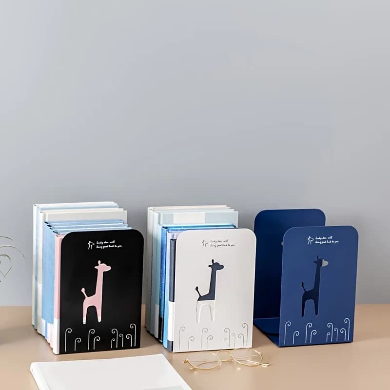 Supporto per libri in 2 pezzi, fermalibro, fermacarte, porta libri retrattile, portaoggetti da tavolo semplice, scaffale, fermacarte in ferro, supporto per libri