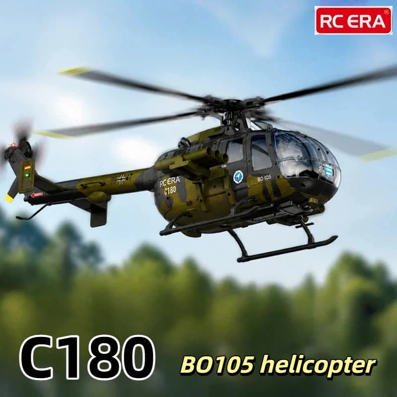 Rc Era Rc Helicopter Bo 105 C180 6 Channel Dual Brushless Motor Lidar Optical Flow Positioning Stunt Inverted Flight For Adults