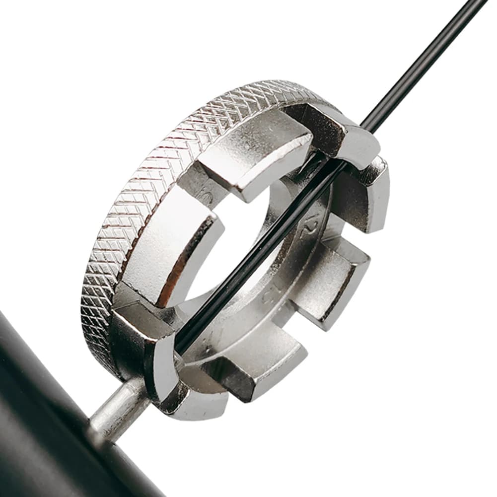 Chiave per raggi per bicicletta a 8 vie Mini regolatore per cerchioni Strumento professionale per riparazione bici Kit di manutenzione per ciclismo portatile
