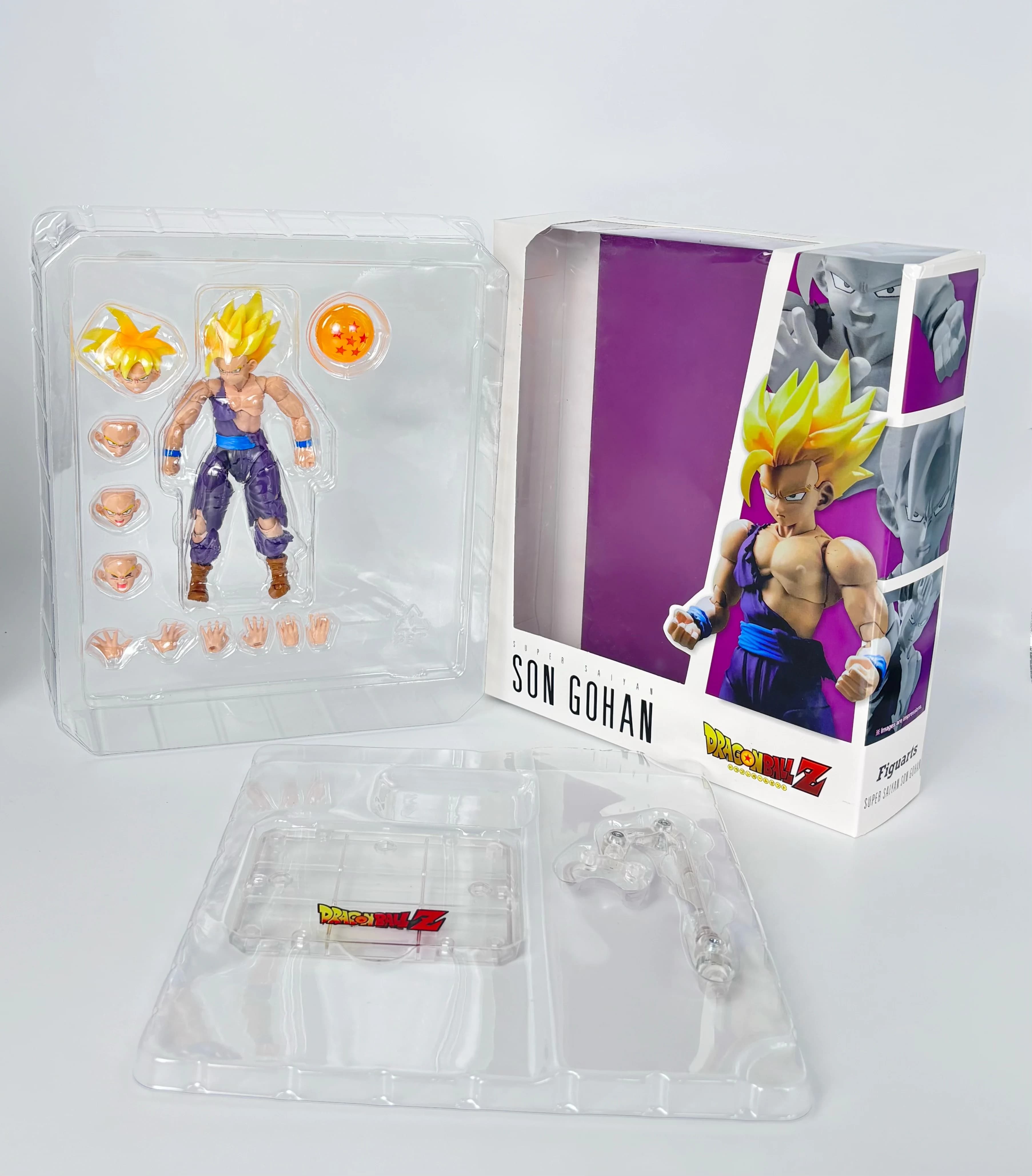 Bandai SHFiguarts Dragon Ball Super Saiyan Gohan - Action Figure Ultra Articolabile con Costume Danneggiato in Battaglia - Giocattolo e Ornamento per Ragazzi