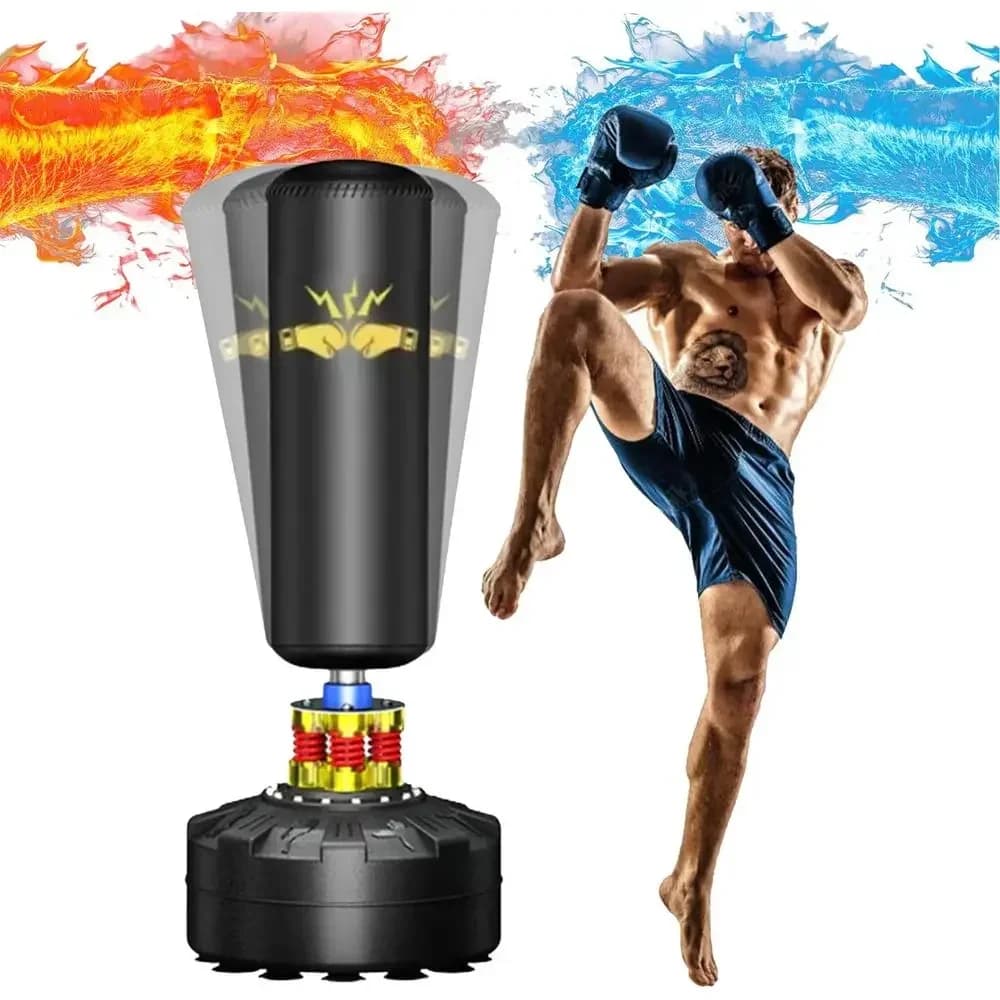 Adults 70 Freestanding Suction Cup Boxing Bag with Stand, Suitable for MMA and Muay Thai Training