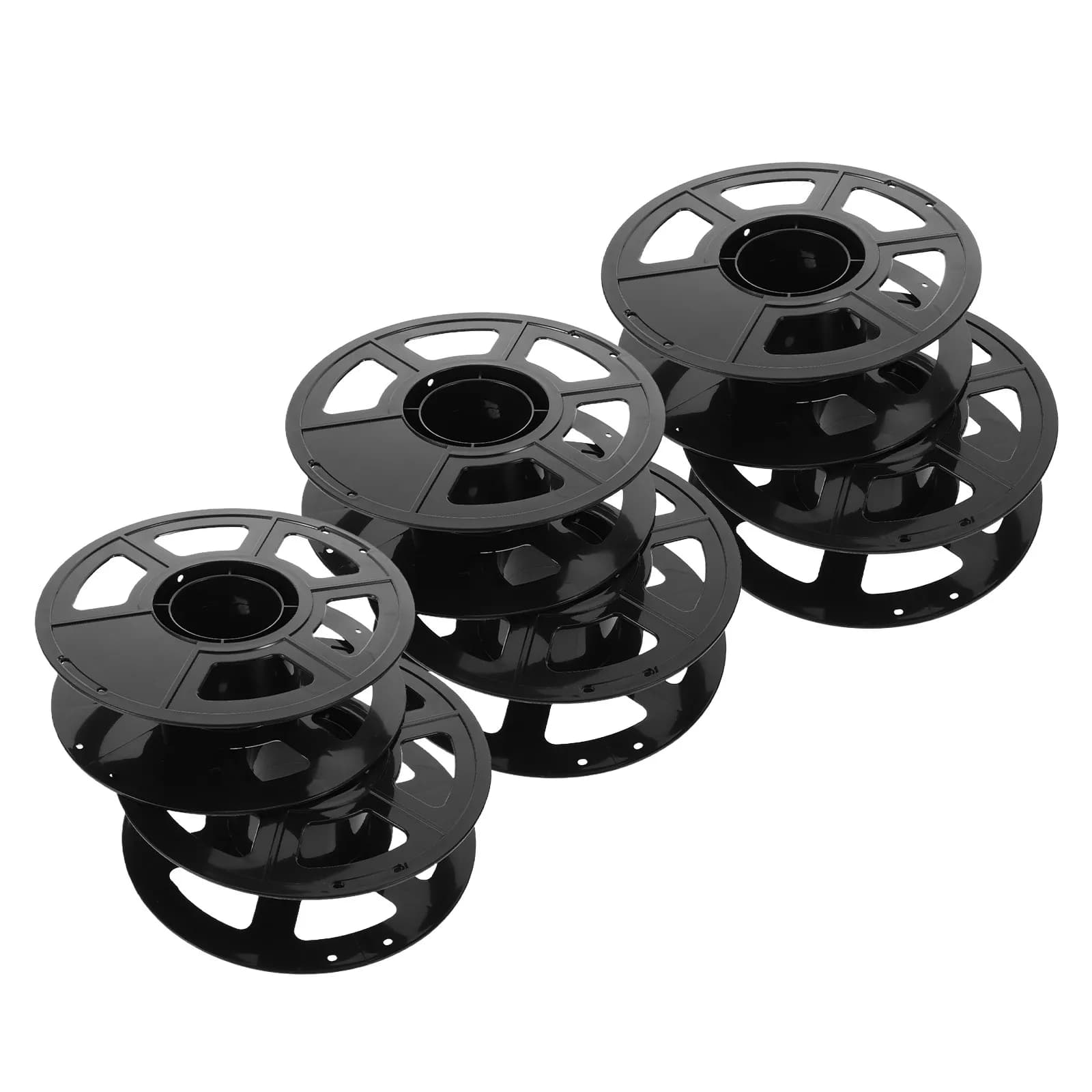 Set of 6 Supports for 3D Printer Spools, Plastic Reusable Organizer, Light Wrap for PLA Printing Stable