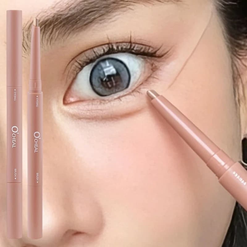 Penna Illuminante Doppia Punta Effetto Seta, Stick Illuminante Naturale Opaco e Scintillante, Illuminante Occhi a Lunga Durata per un Trucco che Valorizza gli Occhi