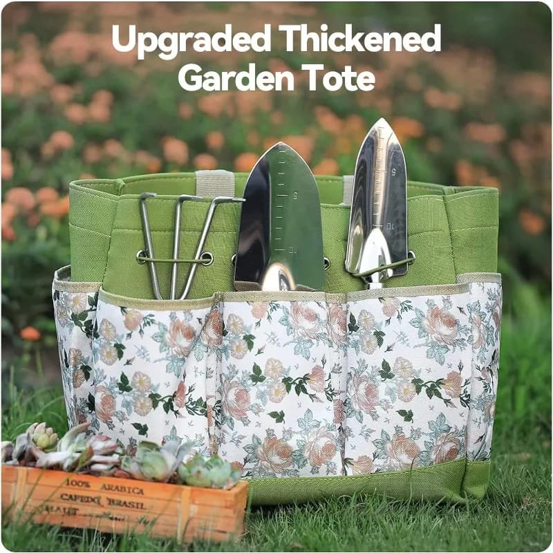 New Stainless Steel Garden Tools Set Reinforced, Heavy Duty Potting Shears Kit, Tools Manuals for Gardening, Plants and Trees