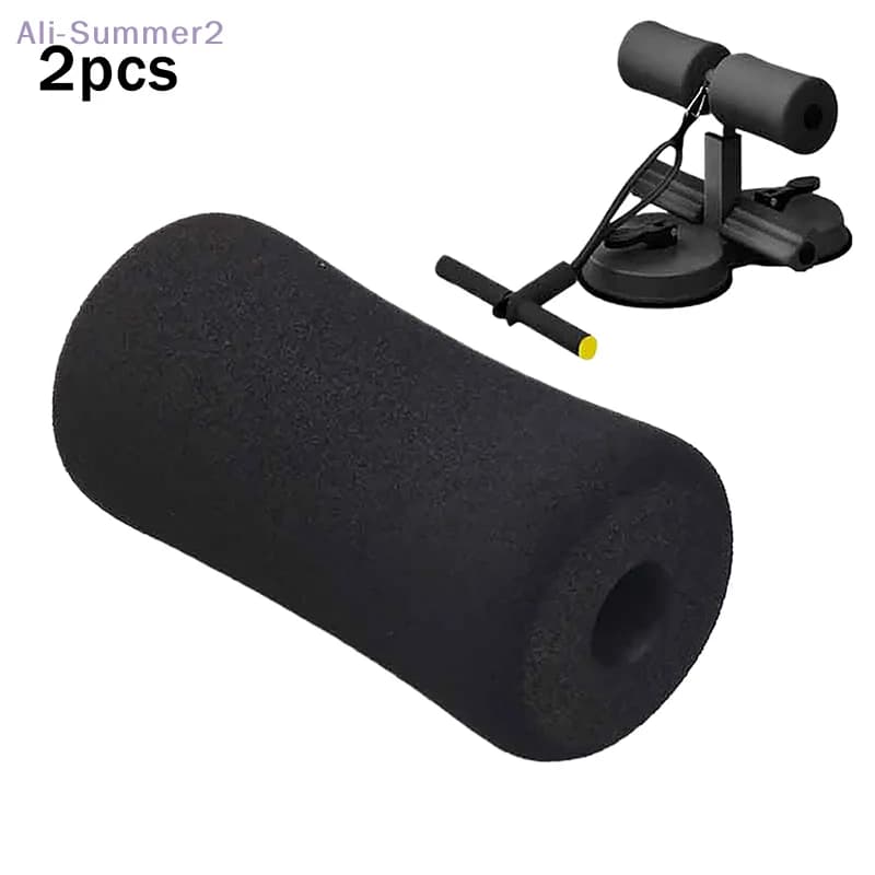 2 pieces Ab Training Sleeve Rolling Foam Roller Gym Exercise Machines Sit-up Board Sponge Covers Hook Foot Foam Fitness Pads