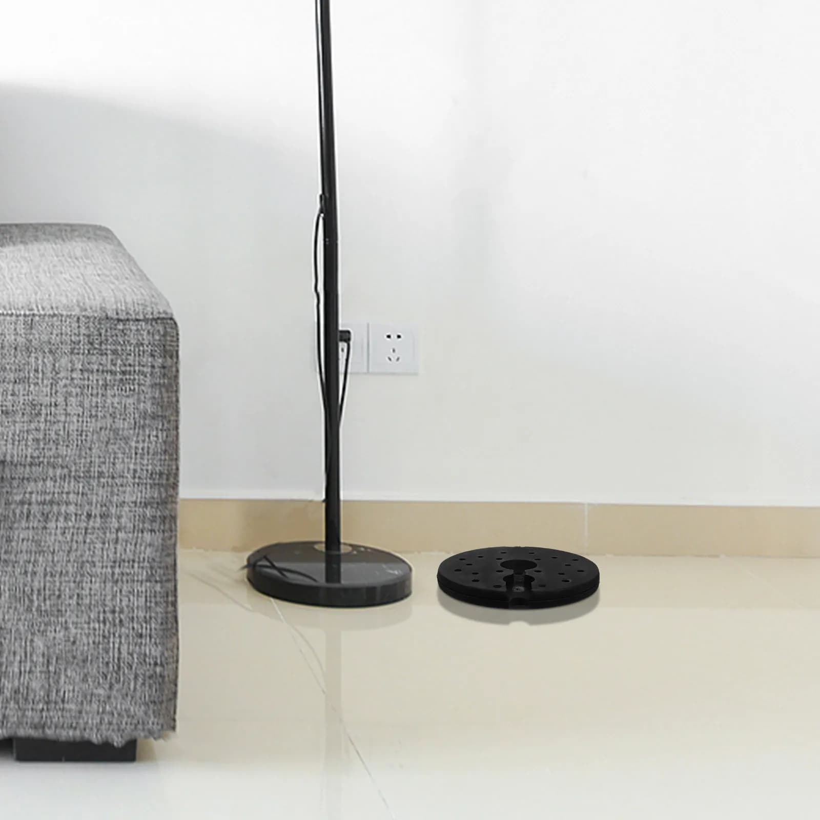 Base in Plastica Rinforzata per Lampada da Terra, Ricambio per Stabilità, Compatibile con Lampade da Tavolo e Scrivania