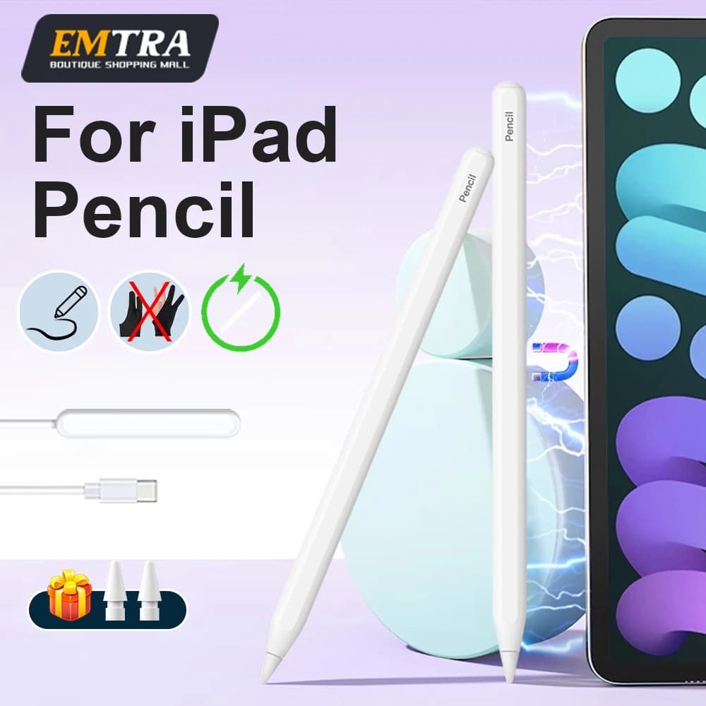 Per Apple Pencil 2 Penna stilo con ricarica magnetica per palmo per IPad Air 7 5 4 Pro 11 10.9 Mini 6 Accessori per IPad Pencil
