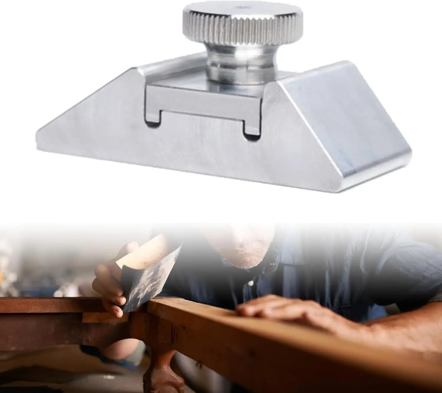 TINSOL Durable Aluminum Alloy Sandpaper Rack Grinding Clip Inner Corner Plane Polishing Hand-held Sandpaper Leather Edge Grinder